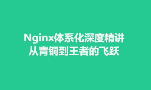 新版Nginx体系化深度精讲，从青铜到王者的飞跃（新版Nginx1.17体系化深度精讲 给开发和运维的刚需课程）